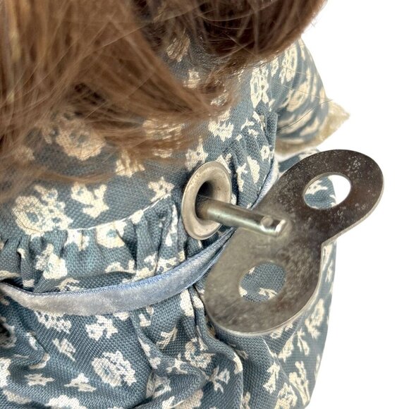 Vintage Doll Wind Up Musical Country Girl 13" Cottage Core - Picture 6 of 14